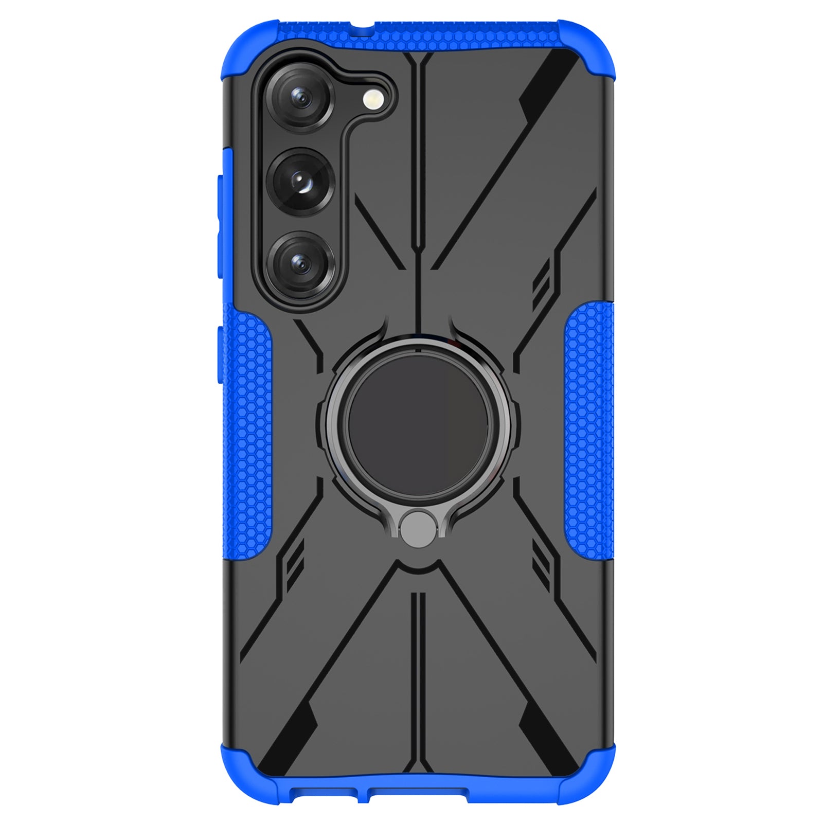 For Samsung Galaxy S23 Hard PC Soft TPU Hybrid Case Anti-scratch Phone Cover with Ring Kickstand For Samsung Galaxy S23 Hard PC Soft TPU Hybrid Case Anti-scratch Phone Cover with Ring Kickstand